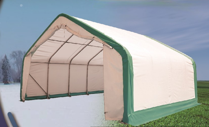 Load image into Gallery viewer, Gold Mountain Single Truss Peak Storage Shelter W20&#39;xL30&#39;xH12&#39;
