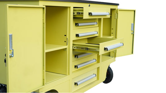 Steelman 4.5' Garage Cabinet Workbench (7 Drawers & 2 Cabinets)