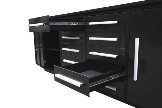 Steelman 7‘ armoire de rangement avec établi (10 tiroirs & 2 cabinets)