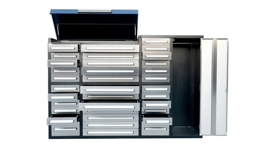 Steelman 7' armoire de rangement en acier inoxydable (35 tiroirs)
