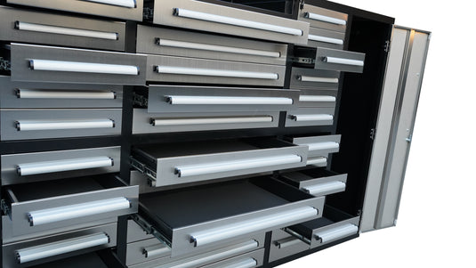 Steelman 7' armoire de rangement en acier inoxydable (35 tiroirs)
