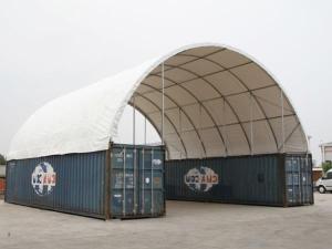 Load image into Gallery viewer, Gold Mountain Single Truss Shipping Container Canopy Shelter 40&#39;x40&#39;x11&#39;
