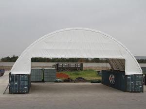 Gold Mountain Double Truss Shipping Container Canopy Shelter 40'x80'x15'