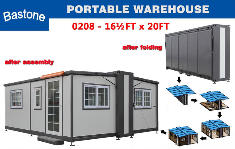 Load image into Gallery viewer, Bastone Mobile Expandable Prefab House 17ft x 20ft
