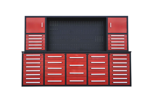 Steelman 10‘ armoire de rangement avec établi (40 tiroirs & 2 cabinets)