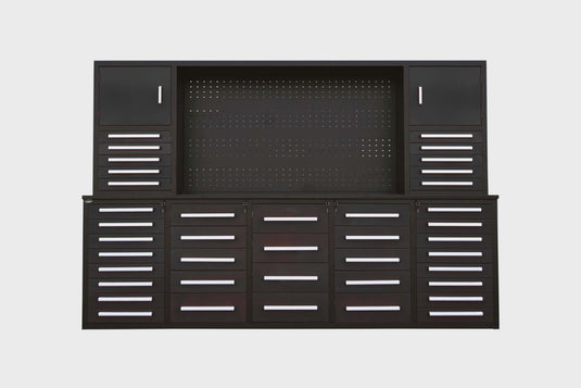 Steelman 10' Garage Cabinet Workbench (40 Drawers & 2 Cabinets)
