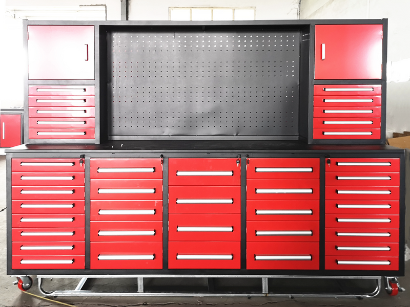 Load image into Gallery viewer, Steelman 10&#39; Storage Cabinet with Workbench (40 Drawers &amp; 2 Cabinets)
