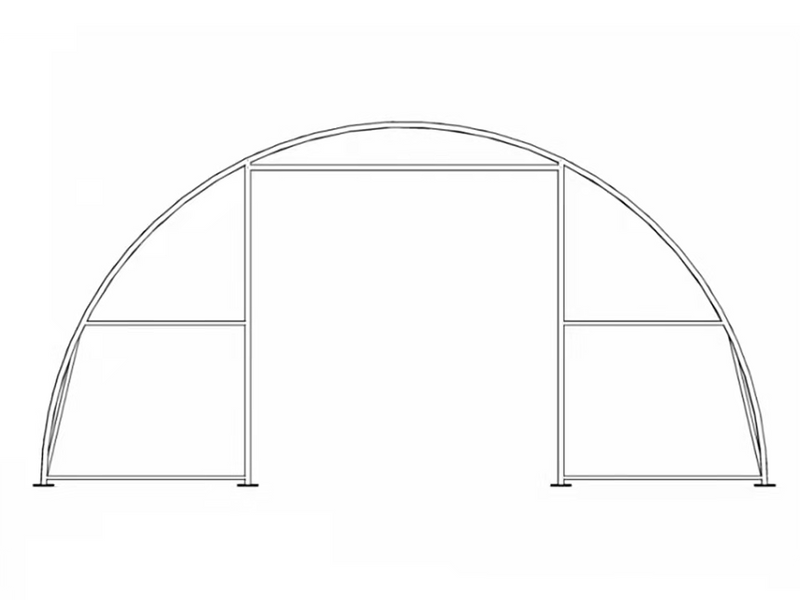 Load image into Gallery viewer, Gold Mountain Single Truss Round Storage Shelter W30&#39;xL65&#39;xH15&#39;

