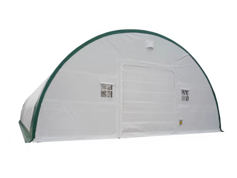 Load image into Gallery viewer, Gold Mountain Single Truss Round Storage Shelter W40&#39;xL80&#39;xH20&#39;
