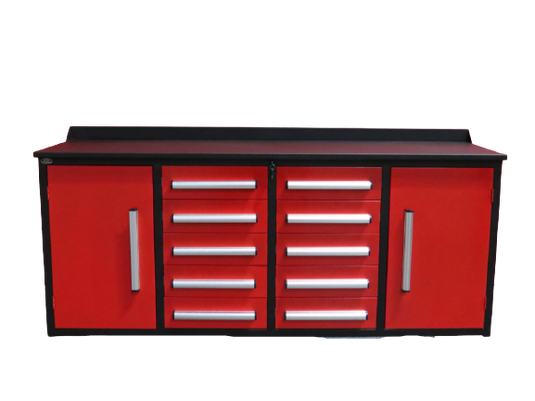 Steelman 7‘ armoire de rangement avec établi (10 tiroirs & 2 cabinets)