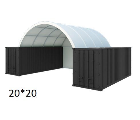 Gold Mountain Shipping Container Canopy Shelter 20'x20'