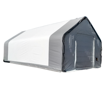 Load image into Gallery viewer, Gold Mountain Double Truss Peak Storage Shelter W20&#39;xL40&#39;xH16&#39;

