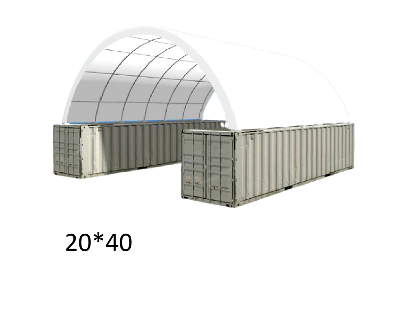 Load image into Gallery viewer, Gold Mountain Shipping Container Canopy Shelter 20’x40’

