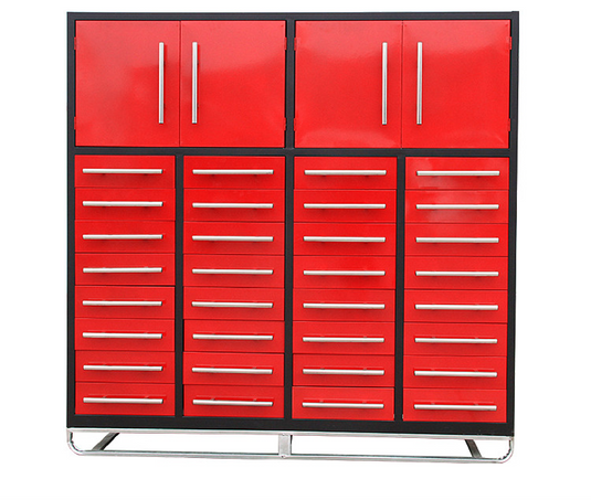 Steelman 7' Garage Cabinet (32 Drawers & 2 Cabinets)