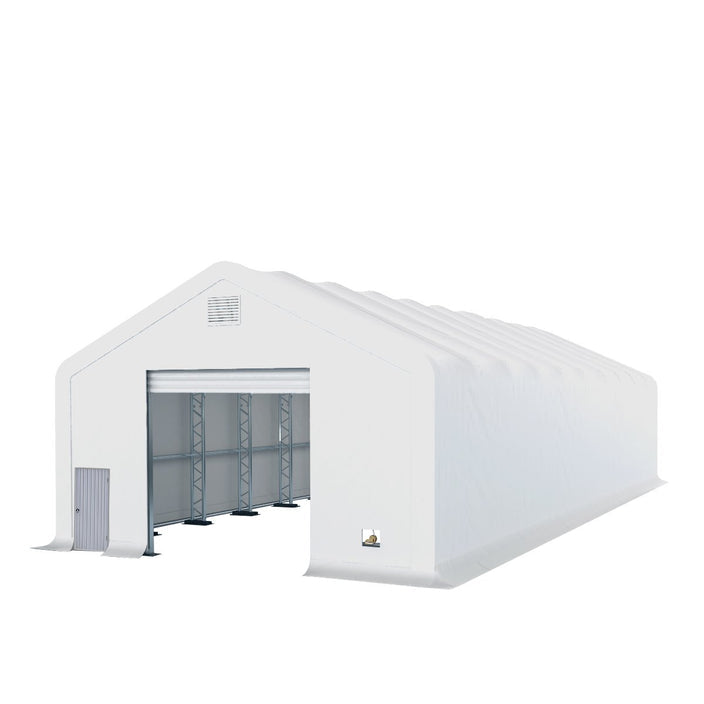 Load image into Gallery viewer, Gold Mountain Double Truss Peak Storage Shelter W30&#39;xL80&#39;xH20&#39;
