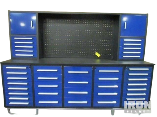 Steelman 10‘ armoire de rangement avec établi (40 tiroirs & 2 cabinets)