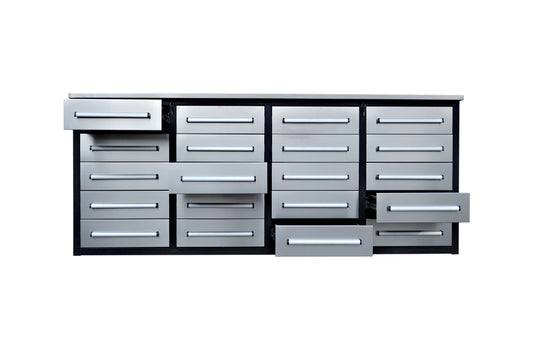 Steelman 7' armoire de rangement avec établi en acier inoxydable (20 tiroirs)