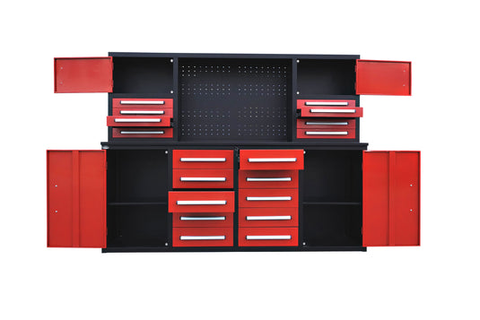 Steelman 7‘ armoire de rangement avec établi (18 tiroirs & 4 cabinets)