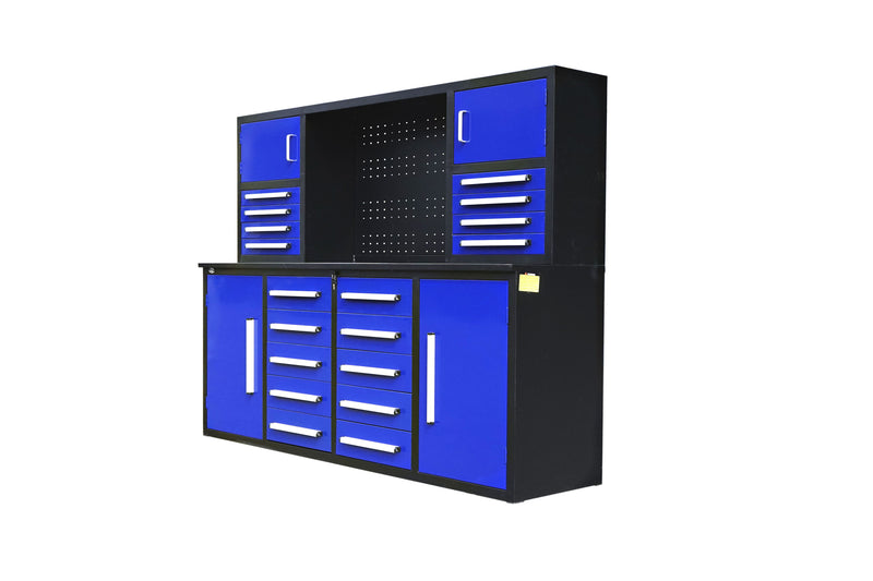 Load image into Gallery viewer, Steelman 7&#39; Garage Cabinet Workbench (18 Drawers &amp; 4 Cabinets)

