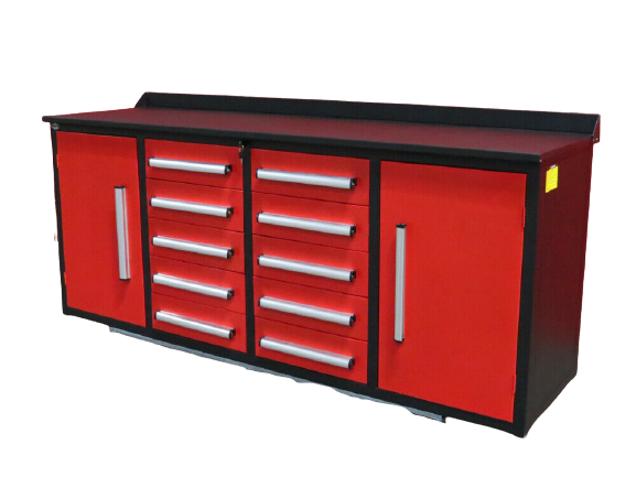 Load image into Gallery viewer, Steelman 7&#39; Garage Cabinet Workbench (10 Drawers &amp; 2 Cabinets)
