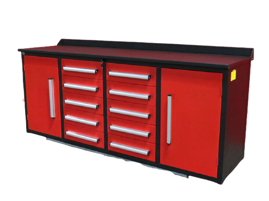 Steelman 7 Garage Cabinet Workbench 10 Drawers 2 Cabinets