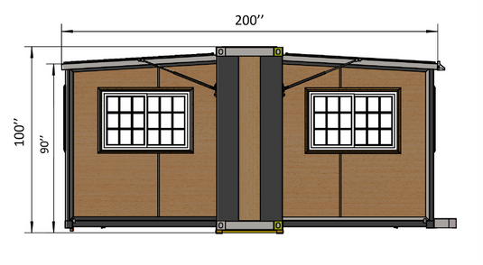 Maison préfabriquée extensible mobile Bastone 17 pi x 20 pi