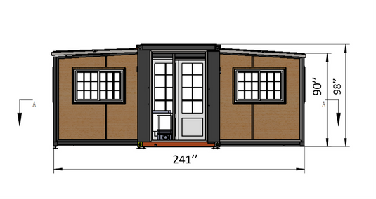  Zolyndo Portable Prefabricated Tiny Home 19x20ft, Mobile  Expandable Plastic Prefab House for Hotel, Booth, Office, Guard House,  Shop, Villa, Warehouse, Workshop : Patio, Lawn & Garden