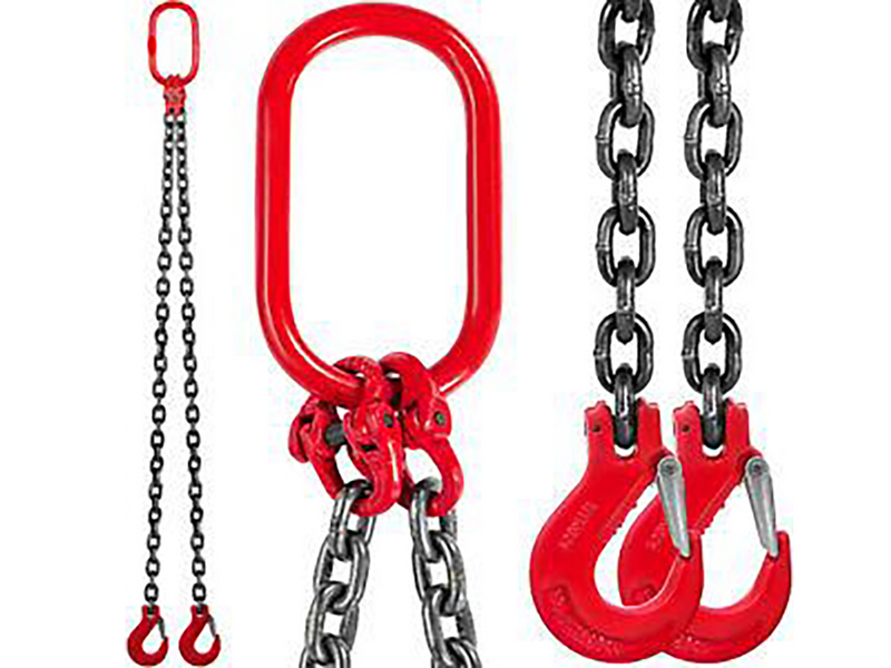 Load image into Gallery viewer, Greatbear Double Leg Lifting Chain Sling w/ Sling Hooks 5/16&#39;&#39; 7ft
